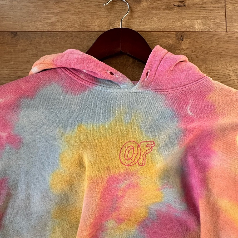 Colorful Pacsun OF (ODD FUTURE) Tie-Dye Hoodie